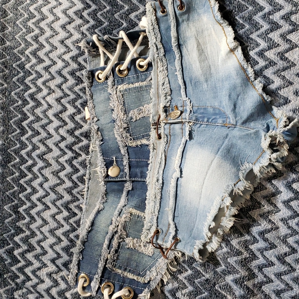 2 denim shorts